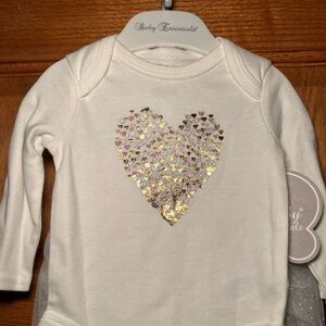Baby Essentials White and Silver Tutu Set